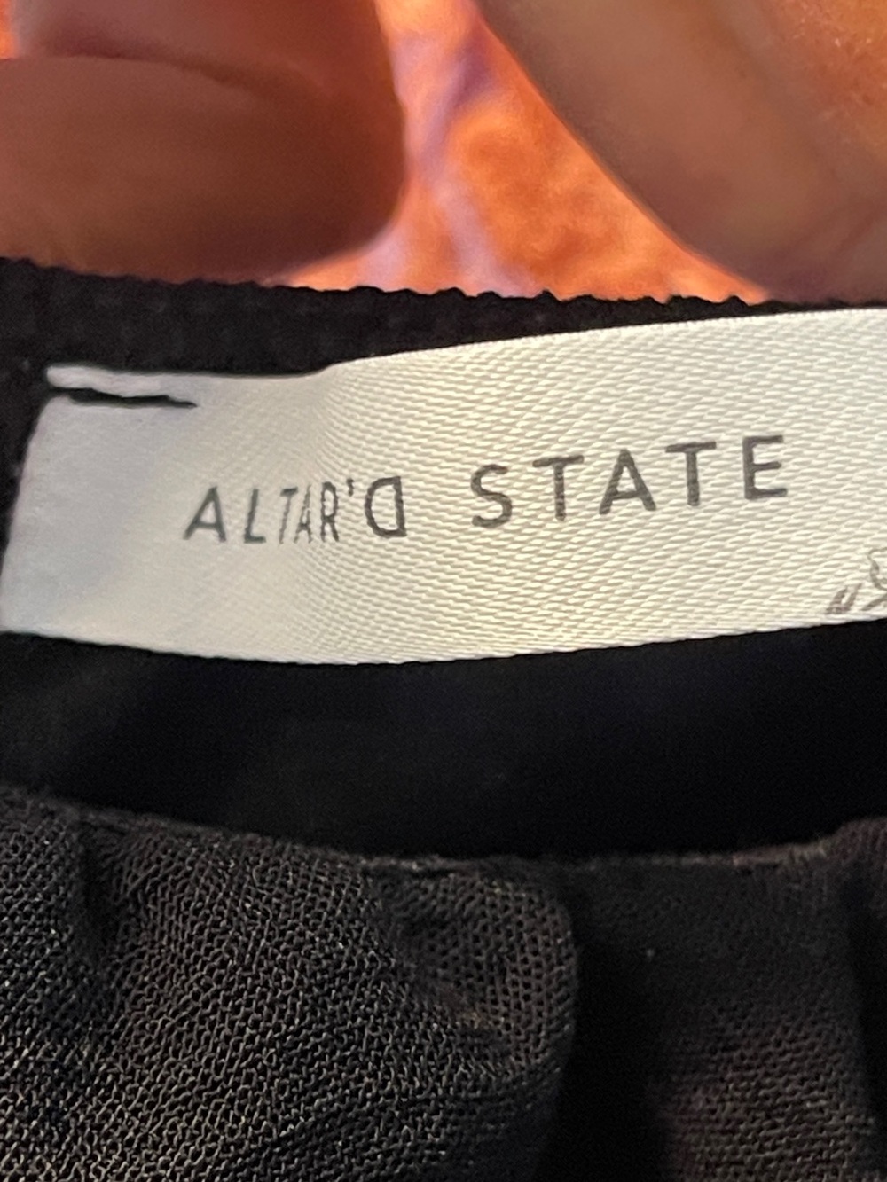 Altar'd State Black Square Neck Puff Sleeve Tiered Mini Dress - Picture 4 of 4